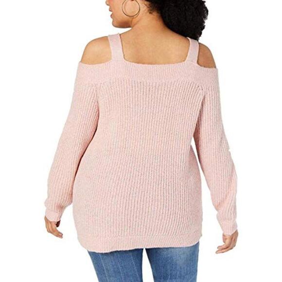 Inc International Concepts Womens Plus Size Cold-Shoulder Sweater Size 1X - Picture 2 of 2